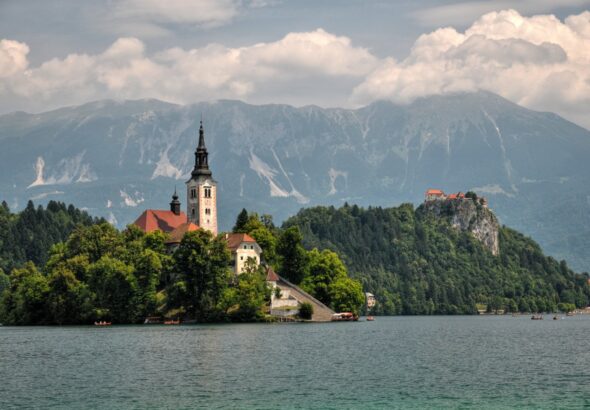 Slovinsko, cestování, dovolená, jezero, jezero Bled