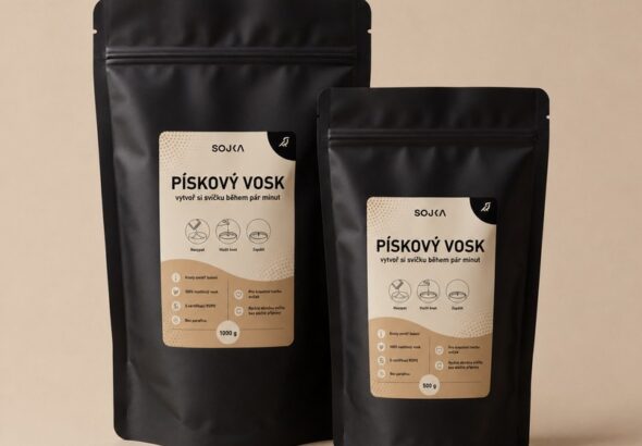 SOJKA, pískový vosk, svíčka vyrobíte doma
