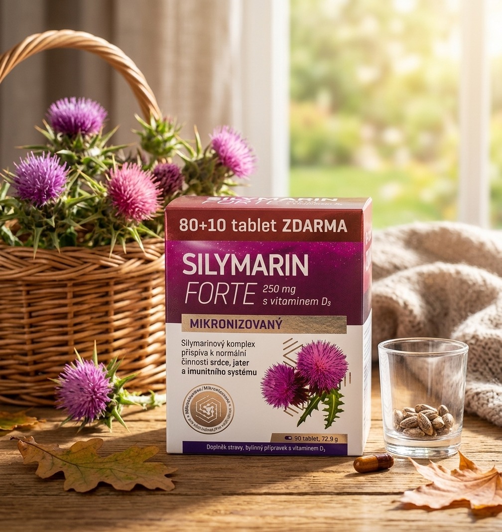 Naturprodukt Silymarin Forte 250 ostropestřec s vit D3 80+10