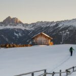 Jižním Tyrolsko, cestování, zima, Brixen Südtirol, Dolomites Italy